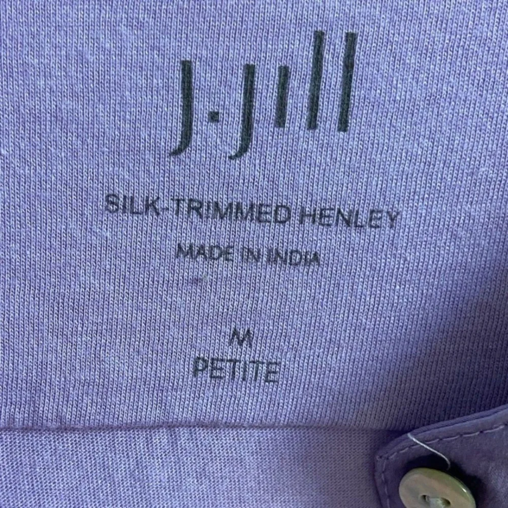 J. Jill Light Purple Casual 1/4 Button Down Shirt Medium petite
